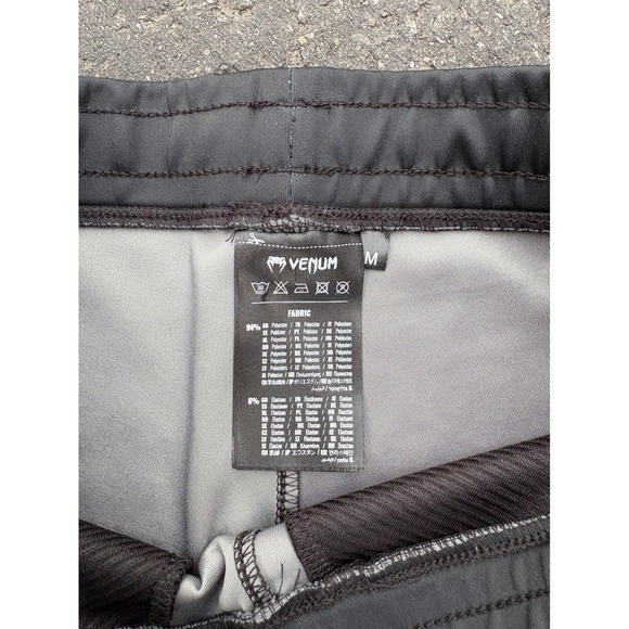 Venum Training Joggers Men's Medium Black Gray‎ Geometric Athletic Pants - Picture 3 of 9